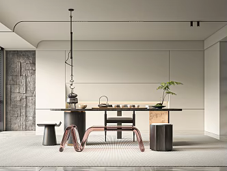 Modern Tea Room Tea Table 3d model
