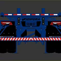 Blue Heavy Duty Trailer Chassis With Multiple Wheels For Cargo Transport