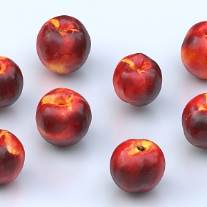 Nectarine Fruit Plum Peach Hawthorn 3d model