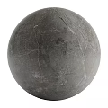 Gray Stone Sphere Component With Cracked Texture And Natural Patterns 3d model