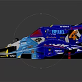 Colorful Racing Car With Blue Red White Livery And Streamlined Design