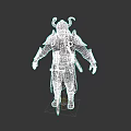 Horned Medieval Fantasy Warrior Game Movie Character In Full Armor With Sword