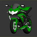 Green And Black Suzuki Sport Motorcycle With Sleek Design And Aerodynamic Body