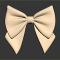 Elegant Light Beige Satin Bow Fashion Accessory for Women Clothing Decoration