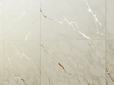 White Marble Tiles With Gold And White Veins For Interior Decoration 3d model
