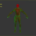 Red Superhero Figure In Full Body Suit With Chest Emblem And Utility Belt Standing Pose