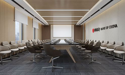 Modern Conference Room Bank Large Conference Room 3d model