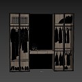 Modern one-piece wardrobe dresser 3d model