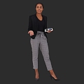 Standing Lady Talking Lady Workplace Woman 3d model