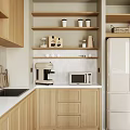 Modern Kitchen Interior Design With Wooden Cabinets White Countertop Island Counter Pendant Lights And Appliances