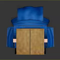 Pixel Art Superhero Character With Red Beard Blonde Hair And Blue Armor