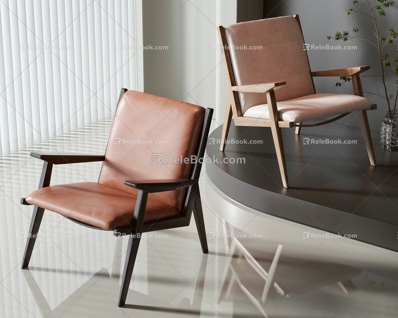 New Chinese Style Leisure Chair 3d model