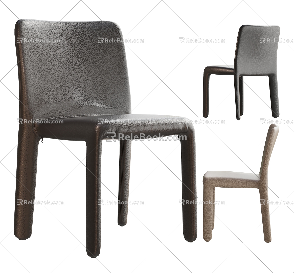 Single Chair Dining Chair Chair 3d model