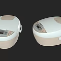 Modern Digital Rice Cookers With Display Panel And Control Buttons For Kitchen Appliances 3d model