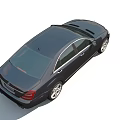 Luxury Black Mercedes-Benz Sedan with Stylish Alloy Wheels and Elegant Front Grille