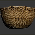 Basket Bamboo Basket Straw Basket Vegetable Basket Egg Basket Storage Basket Bamboo Basket Storage Basket Bamboo Blue 3d model