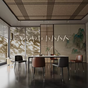 Modern table combination 3d model