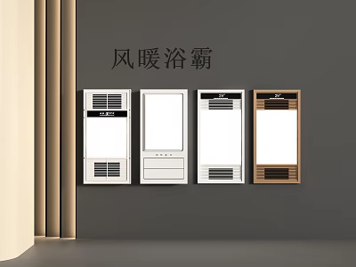 Modern Bathroom Heater With Heating And Lighting Functions In Different Styles 3d model