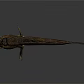 Unique Fish With Large Eyes Brown Yellow Body And Distinct Fins On Gray Background