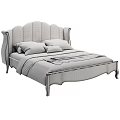 Luxury Velvet Upholstered Double Bed With Classic Solid Wood Frame And Cozy Stylish Bedding