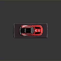 Red Sports Car Model by Tarmac Works Detailed Design Displayed on Branded Box