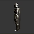 Medieval Knight Armor As Historical Weapon With Full Body Metal Design And Cape