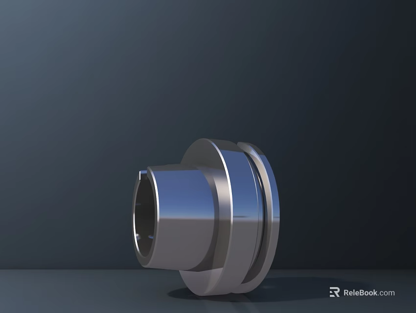 Smart Machine Precision Metal Component With Smooth Surface And Industrial Design 3d model 