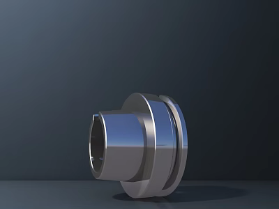 Smart Machine Precision Metal Component With Smooth Surface And Industrial Design 3d model