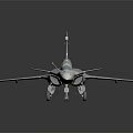 Light Gray Military Fighter Jet Model With Detailed Cockpit Landing Gear And Sleek Wings