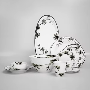 New Chinese Tableware 3d model