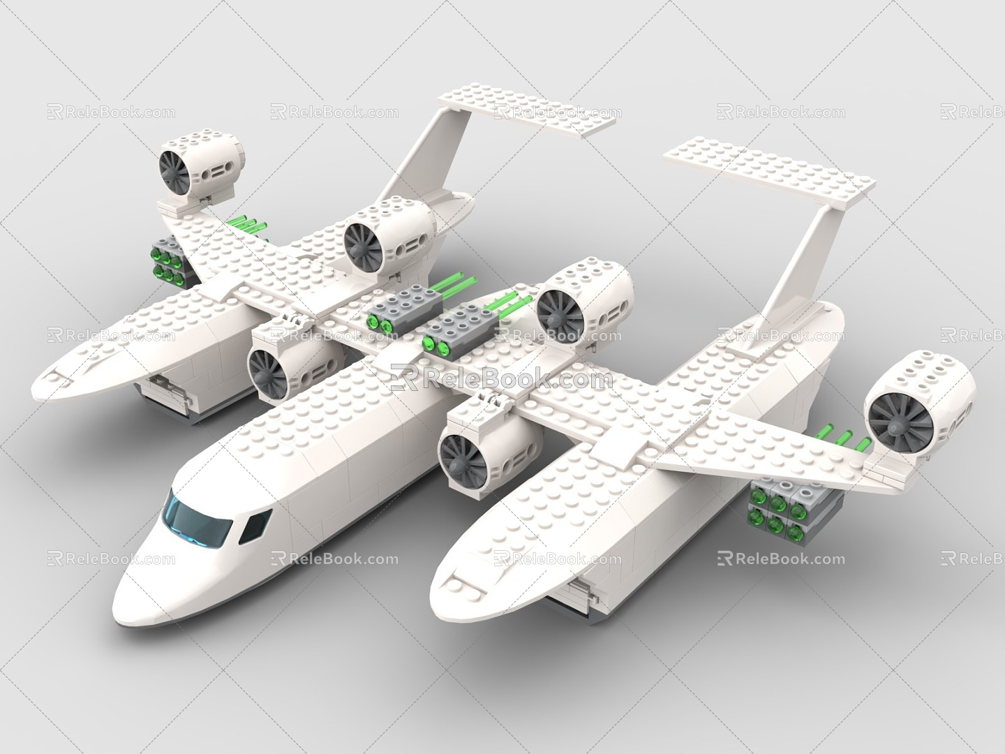 Lego toy blocks transport aircraft aircraft 3d model