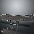 Metallic Submachine Gun With Modern Mechanical Design And Ergonomic Grip Finish