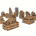 Wooden Display Shelves In Retail Store Interior With Multiple Storage Units And Open Design