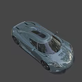 Blue Luxury Supercar With Sleek Aerodynamic Body Black Wheels And Modern Headlights
