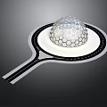 Innovative Racquet Shaped Structure With Honeycomb Sphere And Circular Base