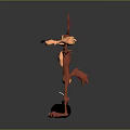 Red Animated Game Character With Large Ears Outstretched Arms And Bomb