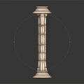 Classical Decorative Column Structure With Detailed Base Shaft And Ornate Capital