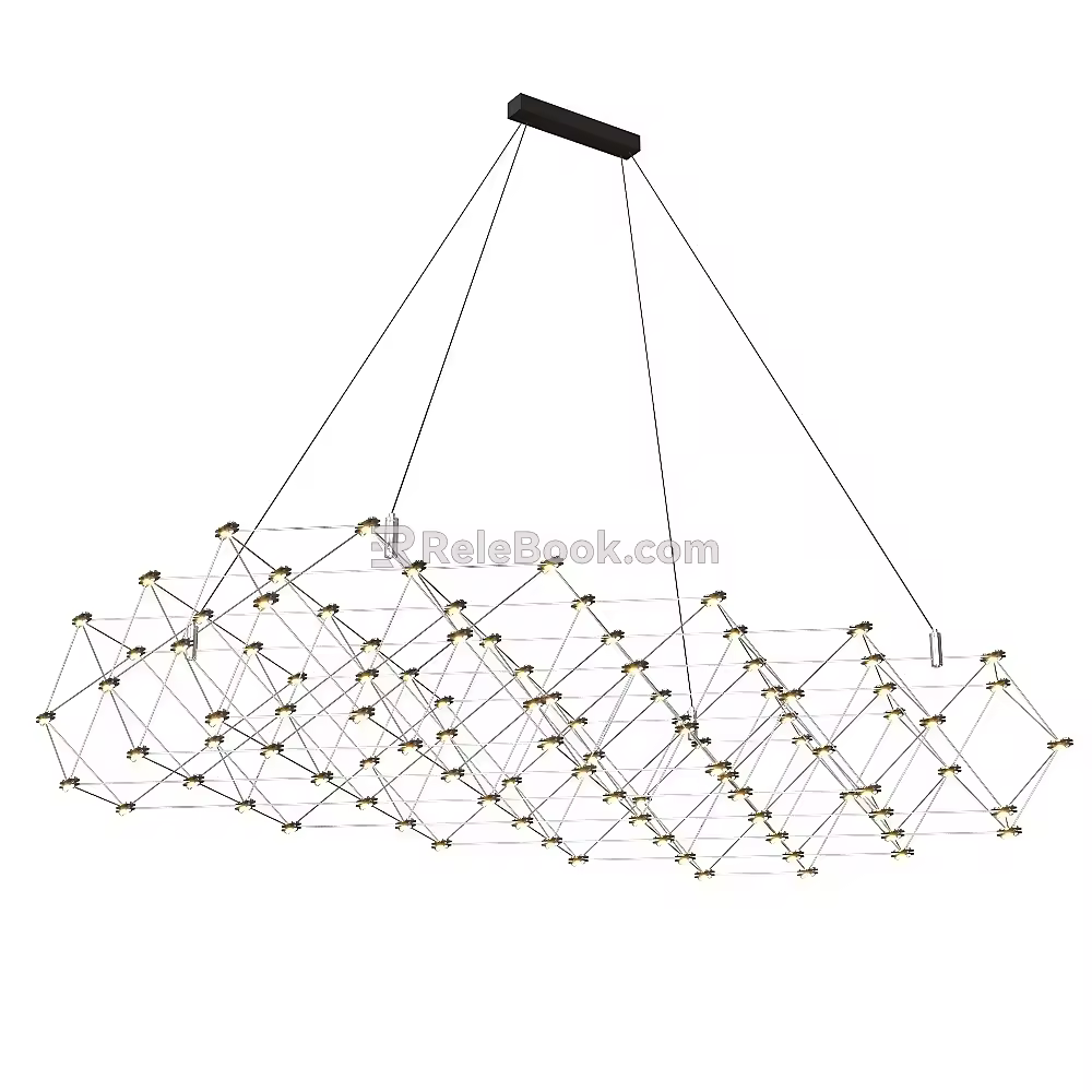Geometry Mesh Chain Chandelier 18 3d model