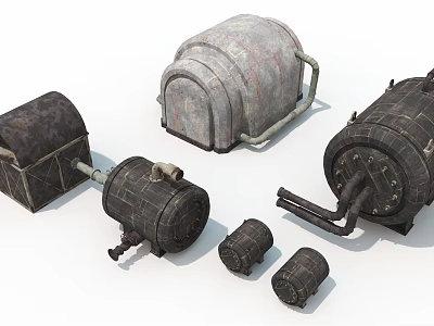Retro machine for boiler steam irrigation industrial equipment 3d model