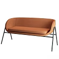 Modern Gray Sofa With Black Metal Legs And Comfortable Upholstered Design
