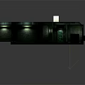 Cartoon Style Underground Tunnel Featuring Brick Walls Metal Pipes Railings And Greenish Lighting