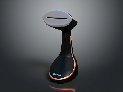 Wireless Tofol Computer Scanner With Black Orange Design And Desktop Base 3d model
