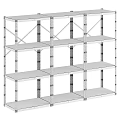 Sturdy Metal Open Shelving Unit With Multiple Tiers For Home Storage Organization
