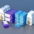 Pantene Hair Care Products With Aloe Vera Skincare And Purple Blue Packaging Boxes