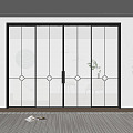 Modern sliding door glass sliding door 3d model