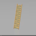 Simple Wooden Ladder Shelf With Multiple Storage Shelves For Home Interior