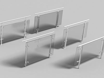 Glass guardrail model