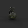 Military Grenade Weapon With Green Body Nr 330 CZ Marking And Safety Pin