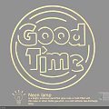 Circular Neon Light Fixture Combination with Good Times Text Cable and Power Supply