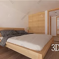 Modern Minimalist Apartment Open Layout Living Room Sofa Dining Table Wooden Staircase Natural Light
